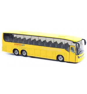 Метален автобус Rappa - RegioJet, 19 cm, жълт