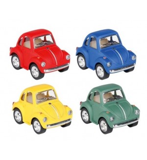 Метален автомобил Goki - Volkswagen Classical Beetle, асортимент