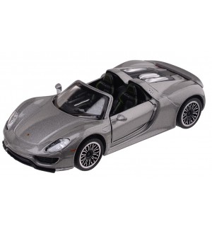 Метален автомобил Metal Speed Zone - Porsche 918 Spyder, 1:43, асортимент
