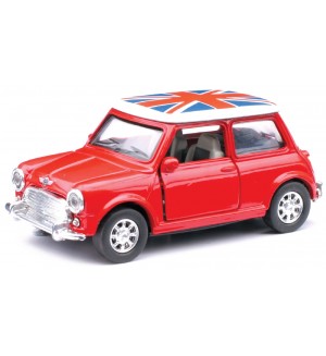 Метален автомобил Newray - 1959 Mini Cooper, 1:32, червен