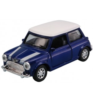 Метален автомобил Newray - 1959 Mini Cooper, 1:32, син