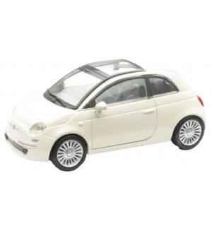Метален автомобил Newray - Fiat 500, 1:24, бял
