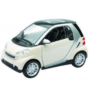 Метален автомобил Newray - Smart Fortwo, 1:24, бял