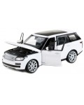 Метален джип Rastar - Range Rover, с отварящи се врати, 1:24, бял