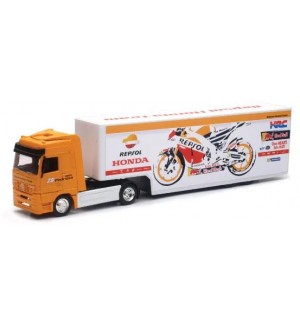 Метален камион Newray - Mercedes Actros Repsol Honda, 1:43, 45 cm Метален камион Newray - Mercedes Actros Repsol Honda, 1:43, 45 cm