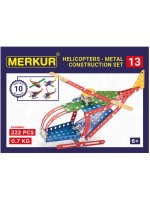Метален конструктор 10 в 1 Merkur - Хеликоптер, 222 части Метален конструктор 10 в 1 Merkur - Хеликоптер, 222 части