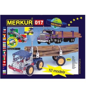 Метален конструктор 10 в 1 Merkur - Камиони, 202 части 