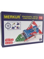 Метален конструктор 10 в 1 Merkur - Космически кораби, 195 части Метален конструктор 10 в 1 Merkur - Космически кораби, 195 части