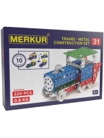 Метален конструктор 10 в 1 Merkur - Локомотиви, 220 части