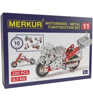 Метален конструктор 10 в 1 Merkur - Мотори, 230 части