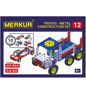 Метален конструктор 10 в 1 Merkur - Пътна помощ, 217 части 