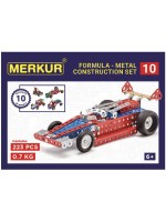 Метален конструктор 10 в 1 Merkur - Състезателна кола, 223 части Метален конструктор 10 в 1 Merkur - Състезателна кола, 223 части