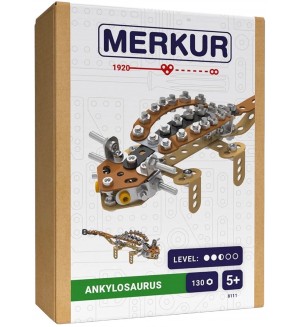Метален конструктор Merkur - Ankylosaurus, 130 части