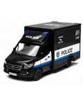 Метален микробус Kinsmart Police Edition - Mercedes-Benz Sprinter, 1:48, черен