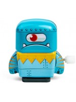 Метален мини робот Bigjigs - С механизъм за навиване, син