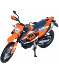 Метален мотоциклет Maisto - KTM 690 SMC R 2023, 1:18, оранжев/черен
