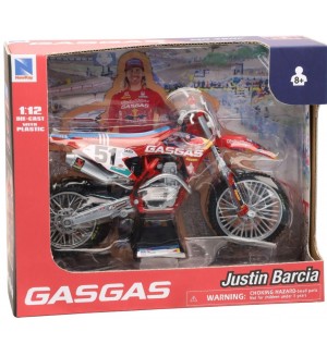 Метален мотоциклет Newray - GasGas, Justin Barcia, 1:12 Метален мотоциклет Newray - GasGas, Justin Barcia, 1:12