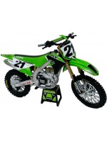 Метален мотоциклет Newray - Kawasaki Race Team KX450, Jason Anderson, 1:12