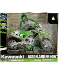 Метален мотоциклет Newray - Kawasaki Race Team KX450, Jason Anderson, 1:12