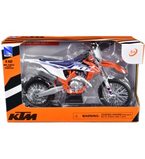 Метален мотоциклет Newray - KTM 450 SX-F, 1:12