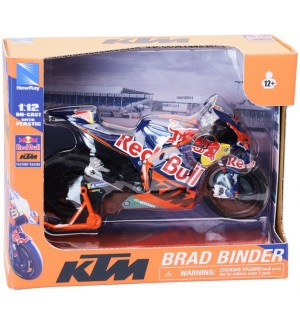 Метален мотоциклет Newray - Red Bull KTM MotoGP Bike, Brad Binder, 1:12