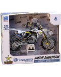 Метален мотоциклет Newray - Rockstar Energy Husqvarna, FC450, Jason Anderson, 1:12