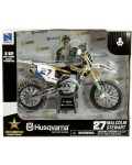 Метален мотоциклет Newray - Rockstar Husqvarna Team Bike, Malcolm Stewart, 1:12