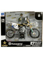 Метален мотоциклет Newray - Rockstar Husqvarna Team Bike, Malcolm Stewart, 1:12