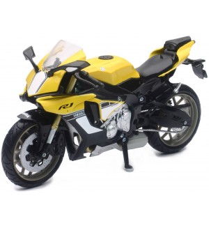 Метален мотоциклет Newray - Yamaha YZF-1, 1:12, жълт