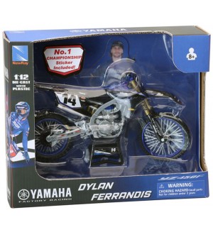 Метален мотоциклет Newray - Yamaha YZF 450, Dylan Ferrandis, 1:12
