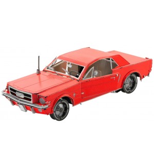 Метален сглобяем модел Metal Earth - Ford Mustang Coupe (1965) (Red Version)