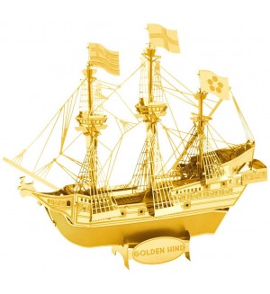 Метален сглобяем модел Metal Earth - Golden Hind, Gold Version