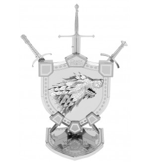 Метален сглобяем модел Metal Earth: Premium Series - Game of Thrones: House Stark Sigil
