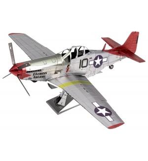 Метален сглобяем модел Metal Earth: Premium Series - Tuskegee Airmen P-51D Mustang
