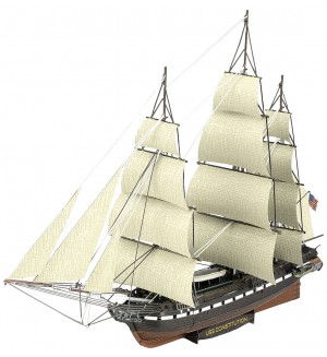 Метален сглобяем модел Metal Earth: Premium Series - USS Constitution