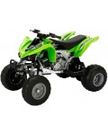 Метална играчка Newray - ATV  Kawasaki KFX 450R, 1:12, зелена