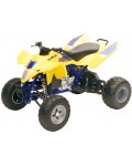 Метална играчка Newray - ATV  Suzuki Quadracer R450, 1:12, жълта