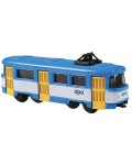 Метална играчка Rappa - Трамвай, 8.5 cm