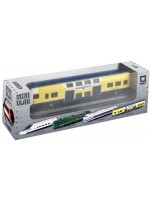 Метална играчка Rappa - Влак, жълт, 16 cm