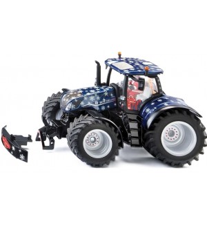Метална играчка Siku - Коледен трактор New Holland, 1:32