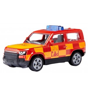 Метална играчка Siku - Land Rover Defender Feuerwehr