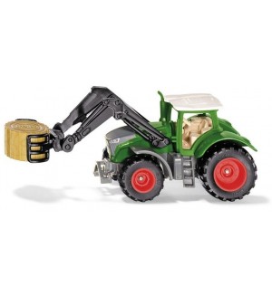 Метална играчка Siku - Трактор Fendt 1050 Vario, с щипка за захващане на бали