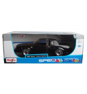 Метална кола Maisto Special Edition - 1987 Buick Grand National, 1:18, черна