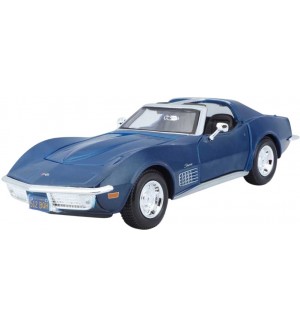 Метална кола Maisto Special Edition - Chevrolet Corvette 1970, 1:24, синя