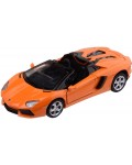 Метална кола Metal Speed Zone - Lamborghini Aventador Roadster, 1:32, оранжева