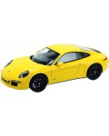 Метална кола Welly - Porsche 911 Carrera, жълта, 1:24