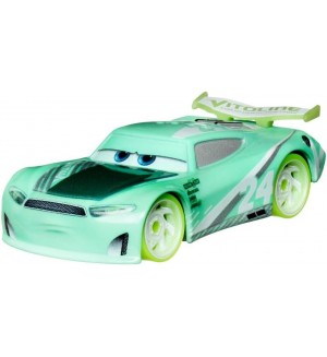 Метална количка Disney Pixar Cars - Glow Racers, Chase Racelott, 1:55