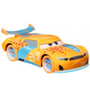 Метална количка Disney Pixar Cars - Glow Racers, Ryan Laney, 1:55
