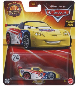 Метална количка Disney Pixar Cars Race and Rescue - Jeff Gorvette, 1:55