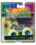 Метална количка Hot Wheels Monster Trucks Glow in the Dark - Podium Crasher, 1:64